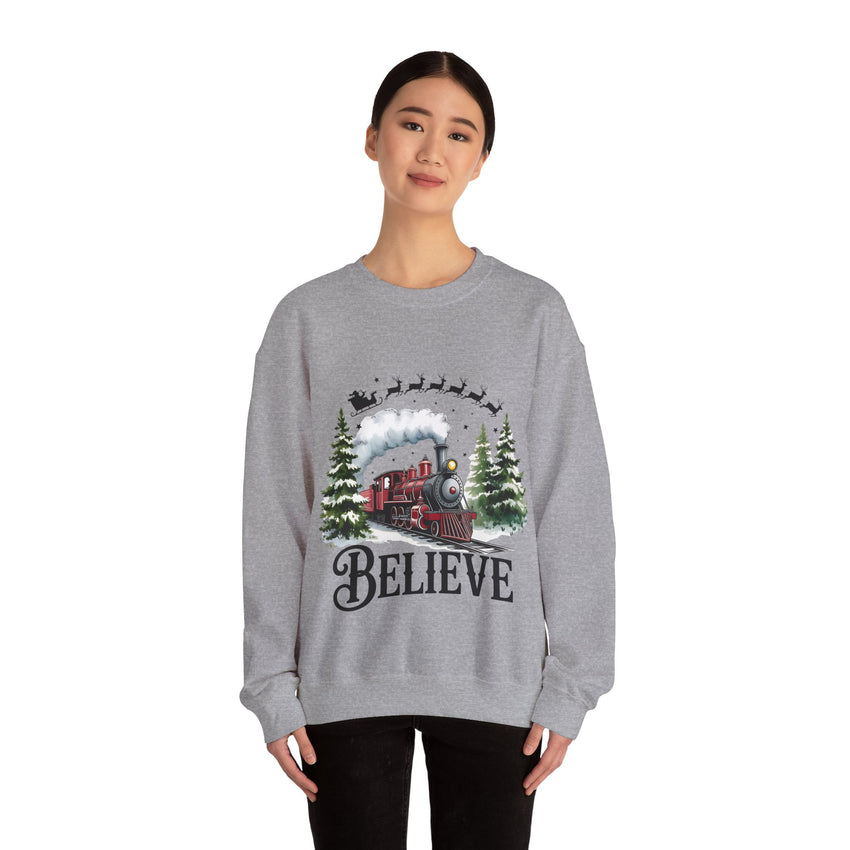 Believe in Santa train sweatshirt , Do you believe?