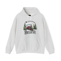 Believe Train Hooded Sweatshirt, Cozy Winter Sweatshirt
