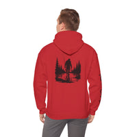Gone Fishin' Bigfoot Hoodie - Unisex Heavy Blend™ Sweatshirt for Nature Lovers