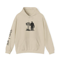 Gone Fishin' Bigfoot Hoodie - Unisex Heavy Blend™ Sweatshirt for Nature Lovers