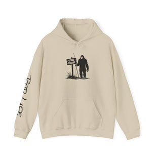 Gone Fishin' Bigfoot Hoodie - Unisex Heavy Blend™ Sweatshirt for Nature Lovers