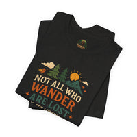 Adventure-Inspiring Short Sleeve Tee, Nature Lovers Shirt, Unisex Casual Tee, Gift for Hikers, Outdoor Enthusiast Apparel