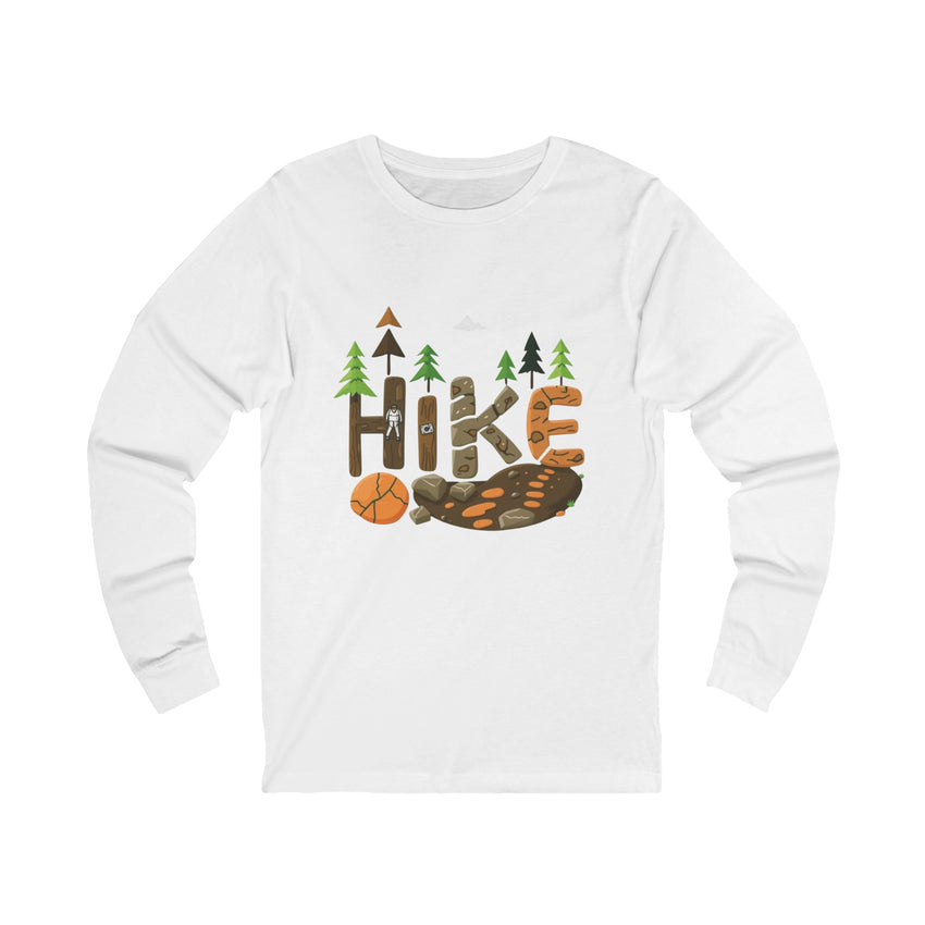 Outdoor Adventure Long Sleeve Tee - 'Hike' Graphic