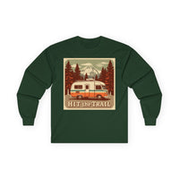 Adventure-Ready Long Sleeve Tee - 'Hit the Trail' Design