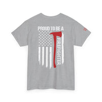 Proud Firefighter Tee, Unisex Heavy Cotton T-Shirt