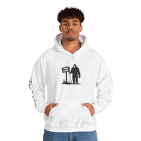 Gone Fishin' Bigfoot Hoodie - Unisex Heavy Blend™ Sweatshirt for Nature Lovers