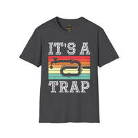 It's A Trap trumpet T-Shirt | Retro Striped Trombone Band Humor