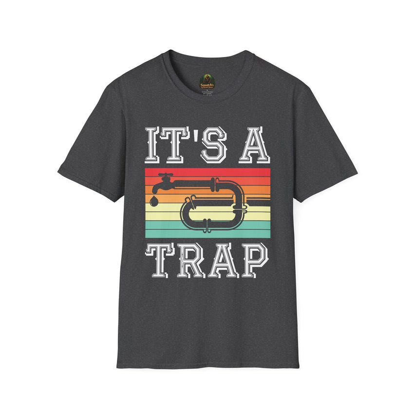 It's A Trap trumpet T-Shirt | Retro Striped Trombone Band Humor