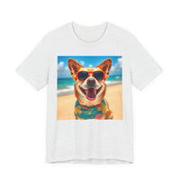Happy Pup Beach Vibes Unisex Short Sleeve Tee