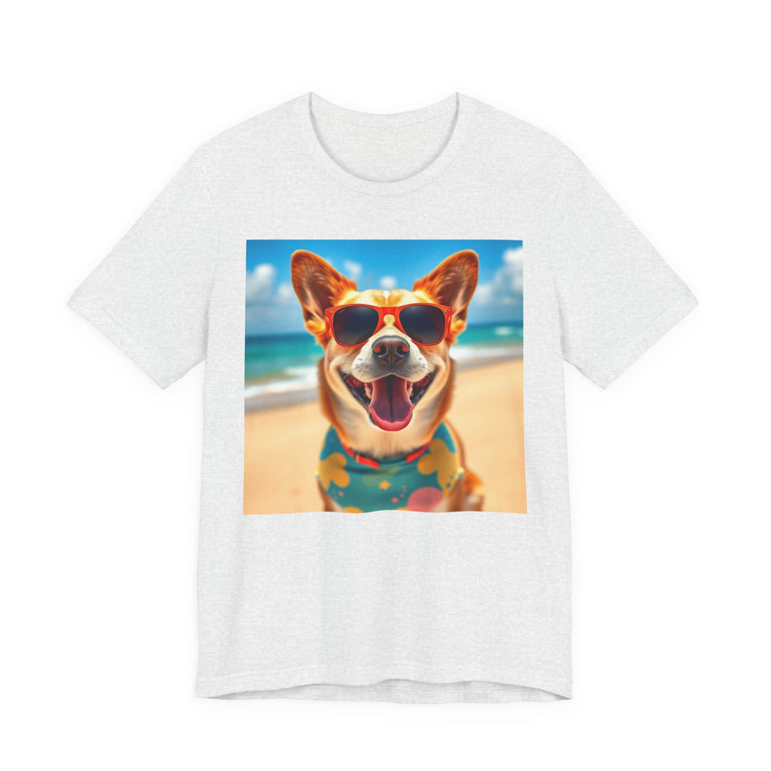 Happy Pup Beach Vibes Unisex Short Sleeve Tee
