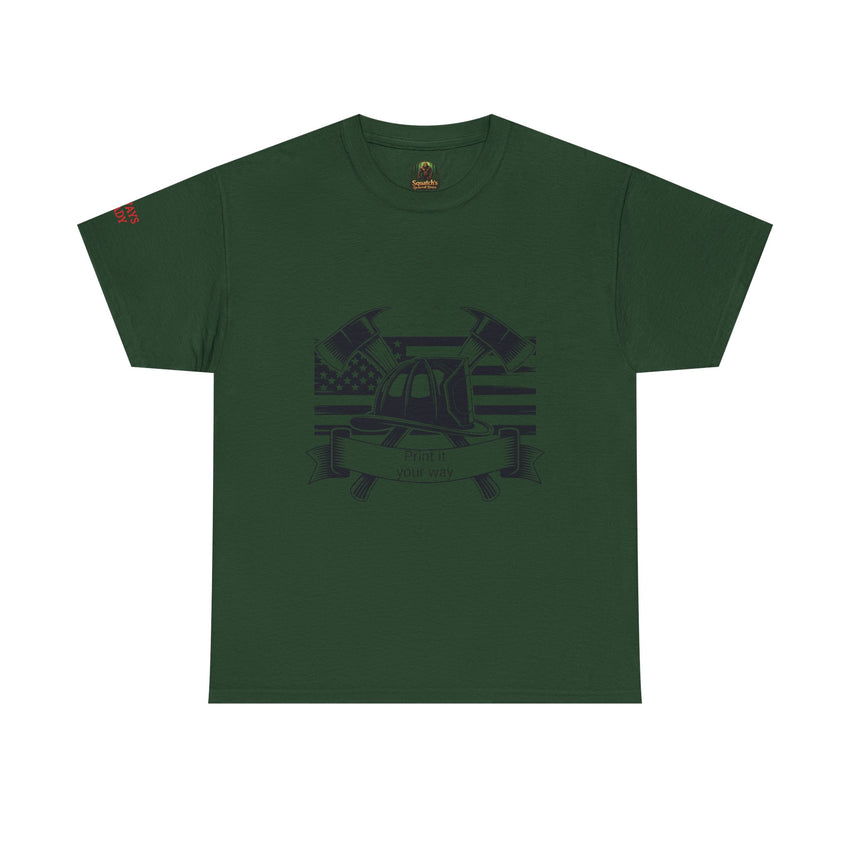 Proud Firefighter Tee, Unisex Heavy Cotton T-Shirt