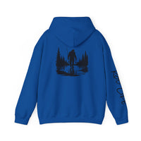 Gone Fishin' Bigfoot Hoodie - Unisex Heavy Blend™ Sweatshirt for Nature Lovers