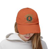 Squatch University cap | Sasquatch logo distressed hat, Bigfoot college emblem cap