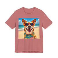 Happy Pup Beach Vibes Unisex Short Sleeve Tee