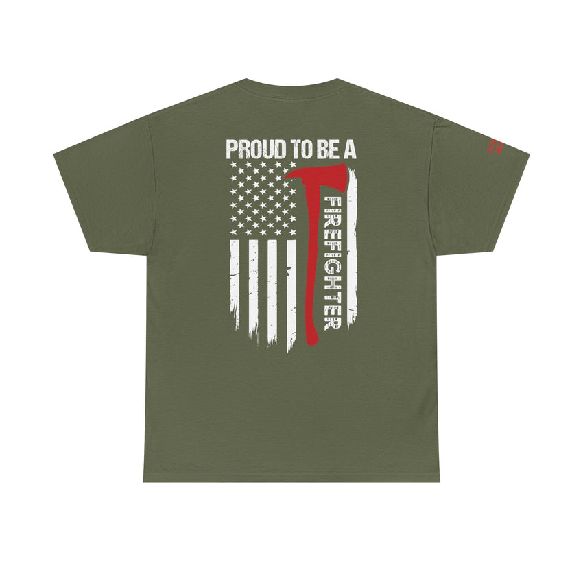 Proud Firefighter Tee, Unisex Heavy Cotton T-Shirt