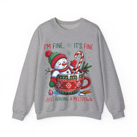 Im fine snowman Christmas sweatshirt