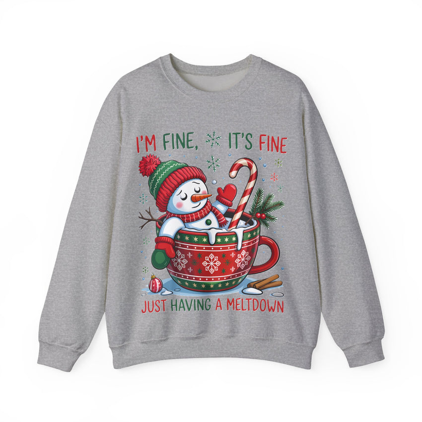 Im fine snowman Christmas sweatshirt