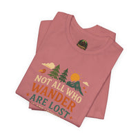 Adventure-Inspiring Short Sleeve Tee, Nature Lovers Shirt, Unisex Casual Tee, Gift for Hikers, Outdoor Enthusiast Apparel