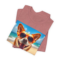 Happy Pup Beach Vibes Unisex Short Sleeve Tee