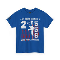 Unisex Heavy Cotton Tee with Empowering Gun Rights graphics front and back graphics