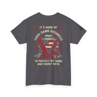 Unisex Heavy Cotton Tee with Empowering Gun Rights graphics