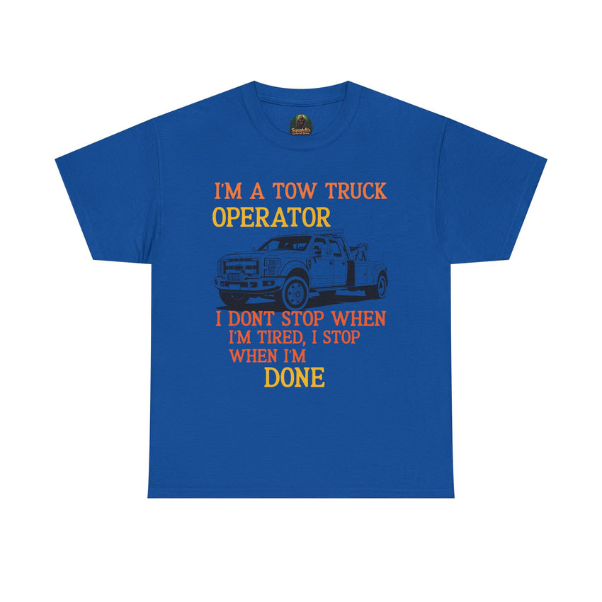 Tow Truck Operator Tee - Perfect Gift for Drivers, Funny Work Shirt, Mechanic Humor, Towing Company Apparel, Heavy Cotton Tee