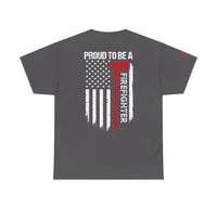 Proud Firefighter Tee, Unisex Heavy Cotton T-Shirt