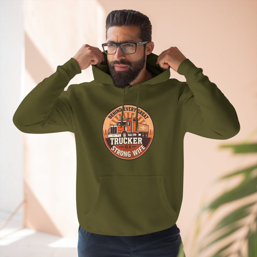 Trucker Strong Wife Fleece Hoodie