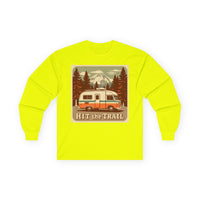 Adventure-Ready Long Sleeve Tee - 'Hit the Trail' Design