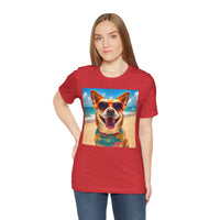 Happy Pup Beach Vibes Unisex Short Sleeve Tee