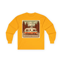 Adventure-Ready Long Sleeve Tee - 'Hit the Trail' Design
