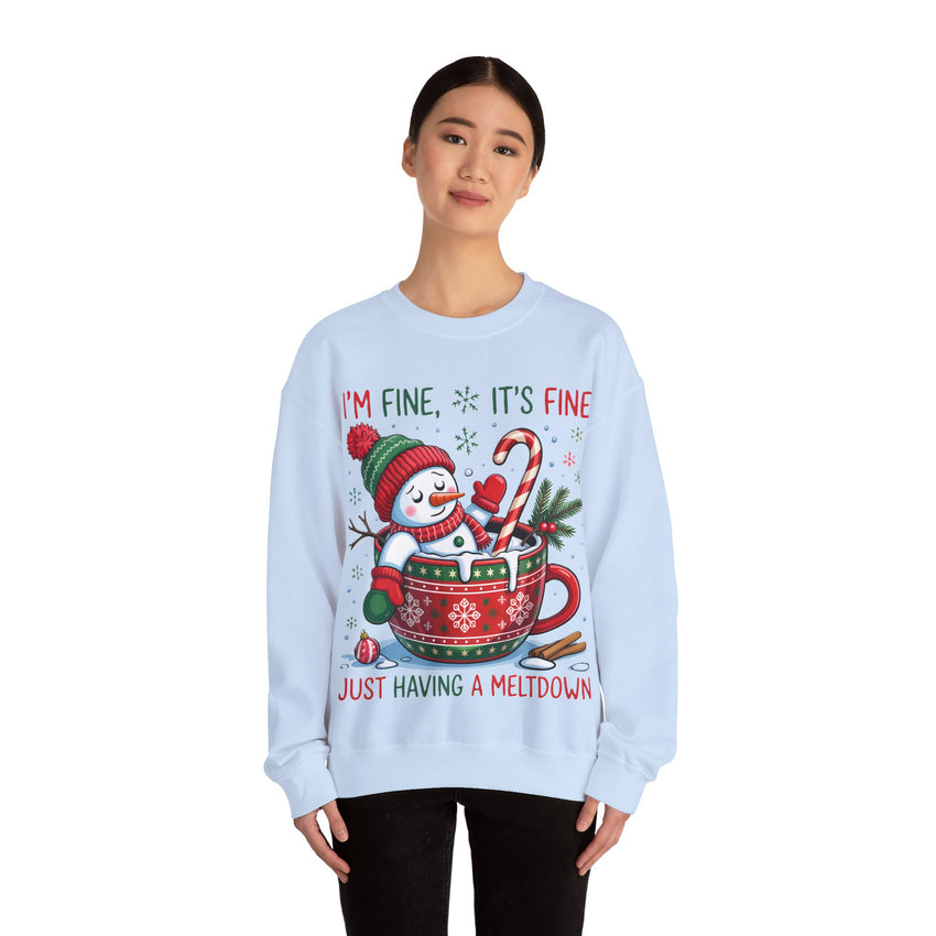 Im fine snowman Christmas sweatshirt
