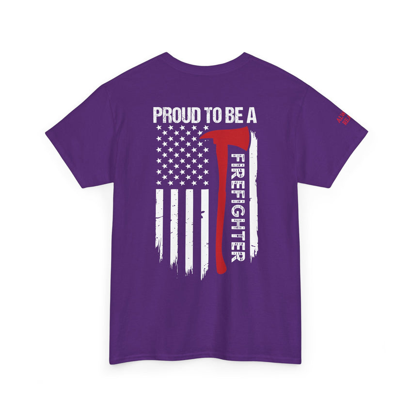 Proud Firefighter Tee, Unisex Heavy Cotton T-Shirt