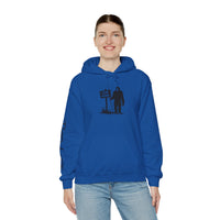 Gone Fishin' Bigfoot Hoodie - Unisex Heavy Blend™ Sweatshirt for Nature Lovers