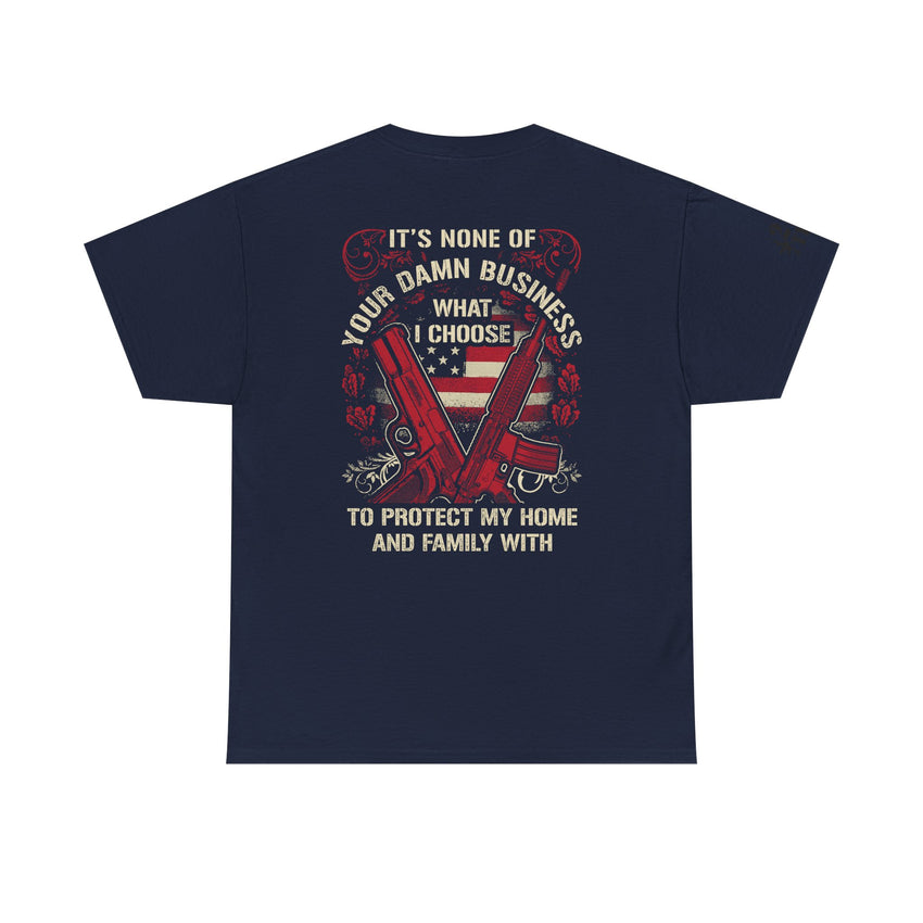 Unisex Heavy Cotton Tee with Empowering Gun Rights graphics