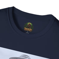 Alien Cat Abduction T-Shirt | Retro EW, PEOPLE UFO Graphic front and back graphics