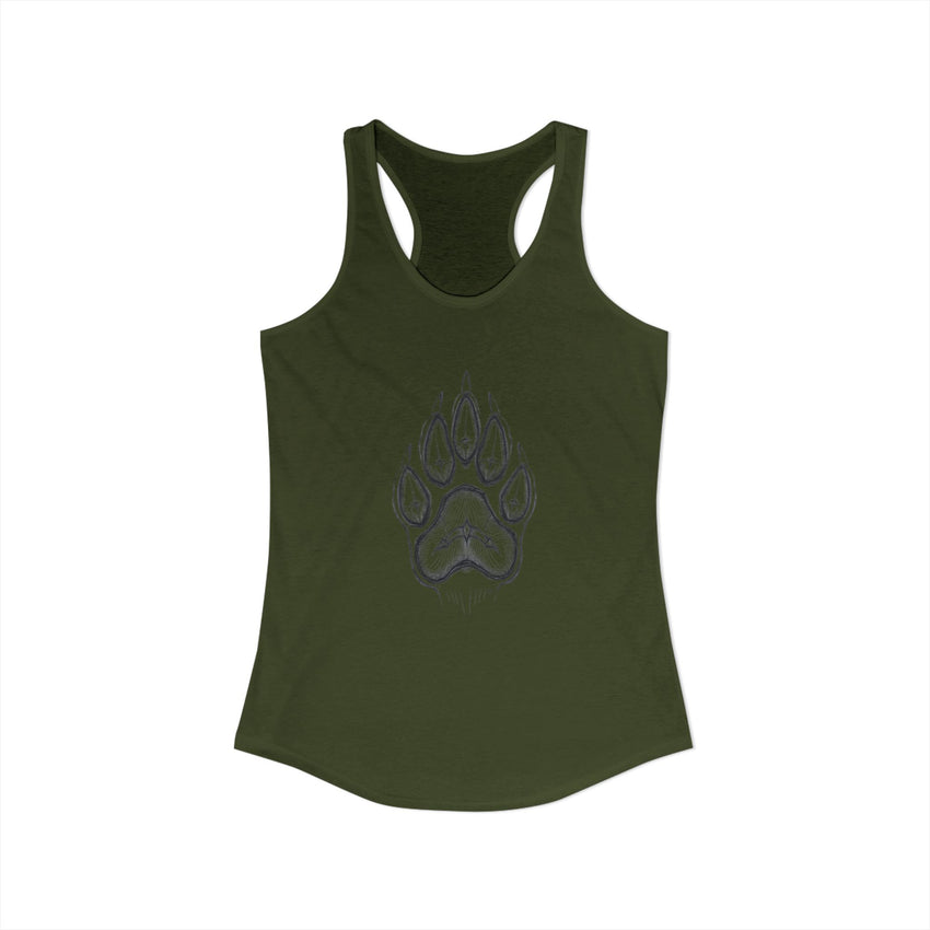 Pet Paw Print Tank Top | Paw Print Graphic Racerback Tank