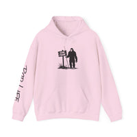 Gone Fishin' Bigfoot Hoodie - Unisex Heavy Blend™ Sweatshirt for Nature Lovers