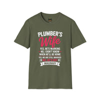 Plumber's Wife Funny Quote T-Shirt | Tradeswoman Spouse Shirt