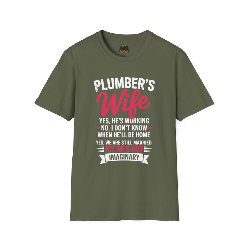 Plumber's Wife Funny Quote T-Shirt | Tradeswoman Spouse Shirt