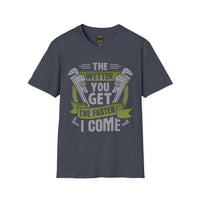 Plumber Wrench Graphic T-Shirt | The Wetter You Get The Faster I Come, Plumbing Tee