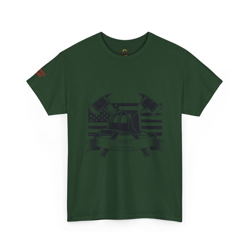 Proud Firefighter Tee, Unisex Heavy Cotton T-Shirt