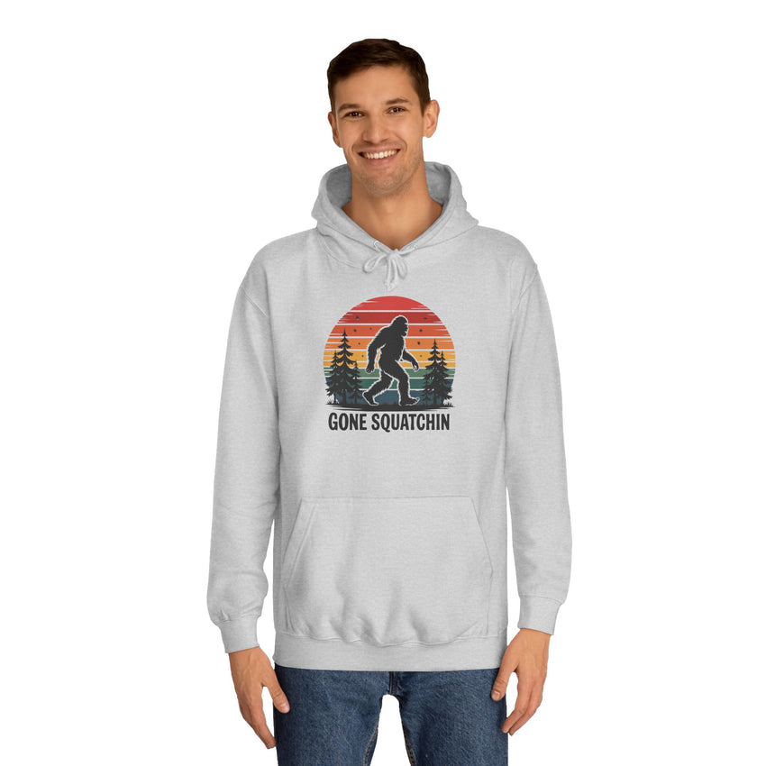 Retro Bigfoot Hoodie - "Gone Squatchin"