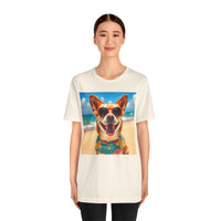 Happy Pup Beach Vibes Unisex Short Sleeve Tee