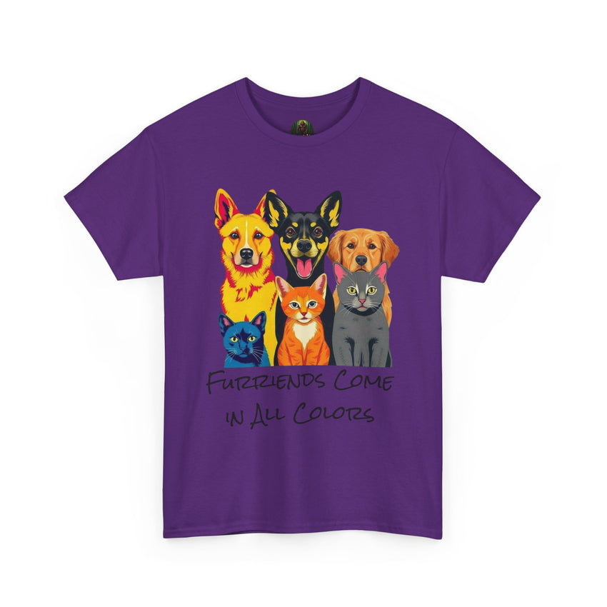 Furriends Come in All Colors Unisex Heavy Cotton Tee