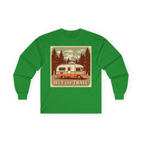 Adventure-Ready Long Sleeve Tee - 'Hit the Trail' Design