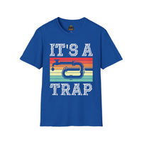 It's A Trap trumpet T-Shirt | Retro Striped Trombone Band Humor