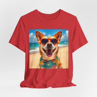 Happy Pup Beach Vibes Unisex Short Sleeve Tee