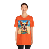 Happy Pup Beach Vibes Unisex Short Sleeve Tee