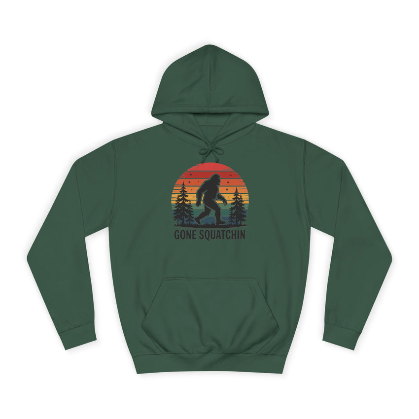 Retro Bigfoot Hoodie - "Gone Squatchin"